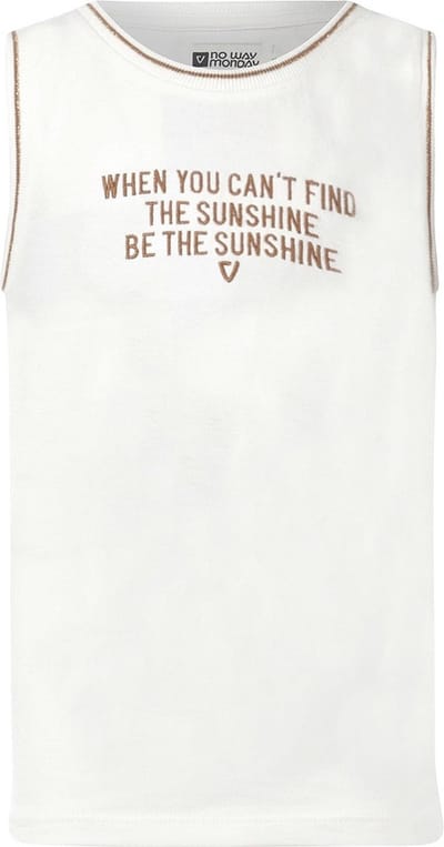 No Way Monday Mouwloos Shirt Offf white - Maat 116
