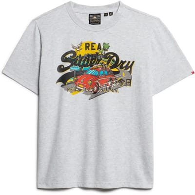 Superdry - Relaxed T-shirt met LA print - Dames - T-shirts