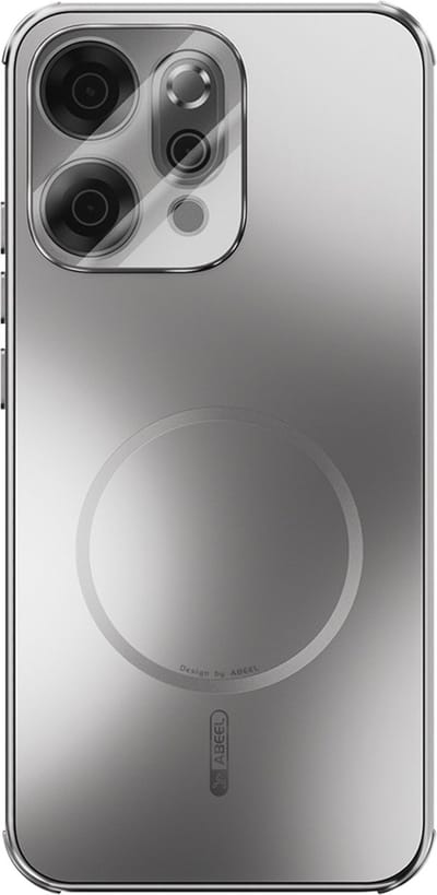ABEEL, Hoesje voor Oppo Reno 14 compatibel met MagSafe dubbele camerabescherming, Grijs
