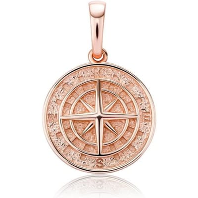 100 %925 Sterling Zilver Kompas Hanger Hoge Kwaliteit Verguld / Platina Verguld Fijne Sieraden Gepersonaliseerde Sieraden Voor Vrouwen 20inch beige