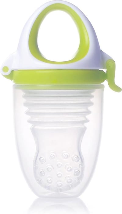 KidsMe Food Feeder Plus fruitspeen & sabbelzakje voor baby - Groen