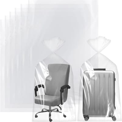 SnelShoppen - 6 Stuks Extra Grote Duidelijke Plastic Opbergzakken 100x152 CM | Herbruikbare Opslagzakken voor Dekbedden, Koffers, Stofdieren, Vochtbes