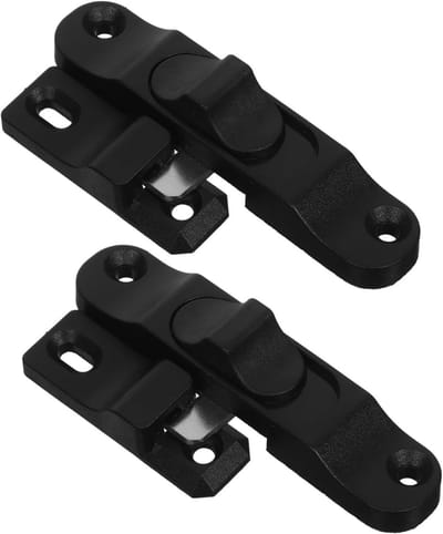 2 Stuks Veiligheidsdeurgrendel Kunststof Grendel Schuifslot Raamgrendel Kunststof Raamgrendel Schuifdeurslot Schuifraamslot Schuifraamonderdelen Raamschuifslot Zwart