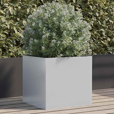 vidaXL - Plantenbak - 42x40x39 - cm - gegalvaniseerd - staal - zilverkleurig