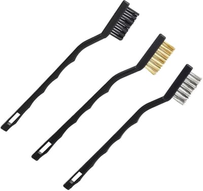 Dailygoods- Draadborstel Set - 3 Stuks - Roestvrij Staal/Brass/Nylon - Voor Schoonmaken - Ergonomisch Ontwerp - Duurzaam Materiaal - Borstelset