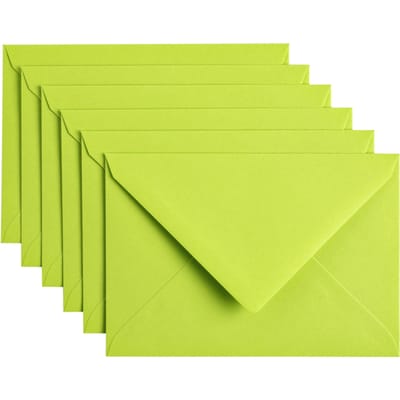 Envelop Papicolor C6 114x162mm appelgroen pak à 6 stuks