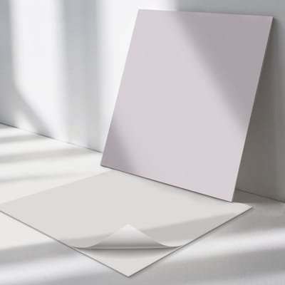 Wallfluent Vinyl Tegels - Kleur Lichtpaars Wand PVC Tegels - 30 cm x 30 cm - Uniform Vinyl Tegels - Verpakking van 9 stuks - Vierkant PVC Tegels - Patroon Plaktegels - Vinyl Tegels Zelfklevend - Plaktegels Keuken en Badkamer
