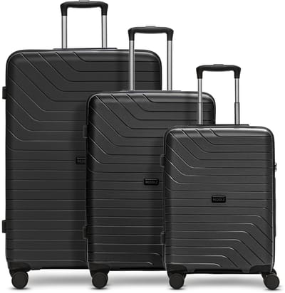 Redolz Essentials 05 3-SET 4 wielen Kofferset 3-delig - Harde bagage - TSA slot - black 2