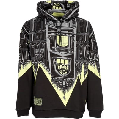 Bench Duomo herenhoodie over hoodie zwart/limoen