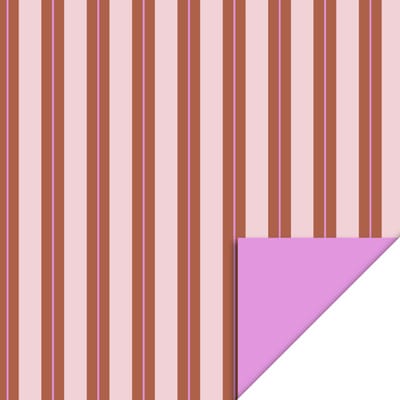 Het Inpakhuis - Cadeaupapier - Inpakpapier - Kadopapier - Stripe Chalk Chocolate - Pink - 70cm x 3m