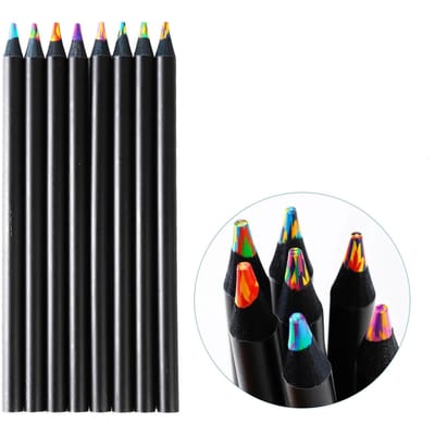 8 stuks Kleurpotlood en Kleurpotlood Kit 7-in-1 Regenboogpotloden voor Kinderen Cadeaus Hout Meerkleurig Potlood voor Tekenen Potlood Schoolbenodigdheden