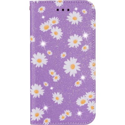 Comfycase iPhone 12 (Pro) Daisy Bookcase Hoesje Paars