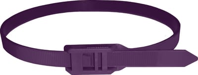 Kortpack - Flat head Tyraps - 400mm x 9.0mm - Donker paars - 100 Stuks - Kabelbinders met platte kop - Geen scherpe randen - (099.0999)