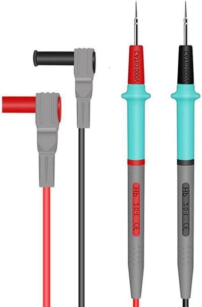 Multimeter Meetsnoeren - Testkabels Probes - Componenten Testen - Scherp Contact Uiteinde - 90 cm - Zwart