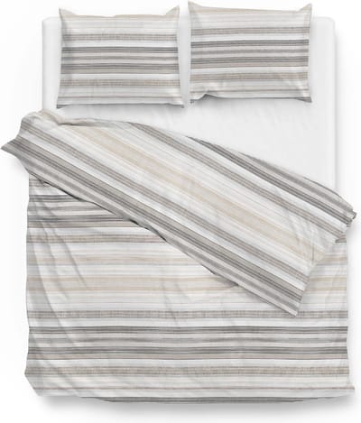 Zohome Paolina Dekbedovertrek - Tweepersoons - 200x200/220 cm - Taupe