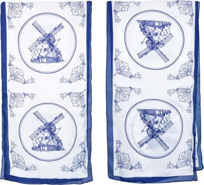 Robin Ruth Mode sjaal Delfts Blauw Molens