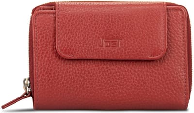 JOST Leren portemonnee Vika Zip Wallet Red rood