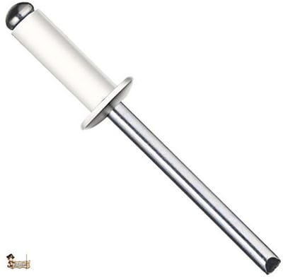 Pop-klinknagels DIN 7337 - aluminium en staal, ronde kop, blind - 100 stuks (4,8 x 16 mm)
