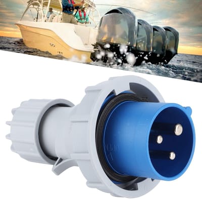Dailygoody - Bootsnetzstecker - Wasserdichte netstekker - Geschikt voor Marineboot - 3-polige netaansluiting - Ideaal voor Yath RV