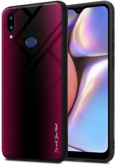 Cadorabo Hoesje geschikt voor Samsung Galaxy A10s / M01s in PAARS ROZE - Beschermhoes gemaakt van TPU silicone Case Cover en achterkant van gehard glas