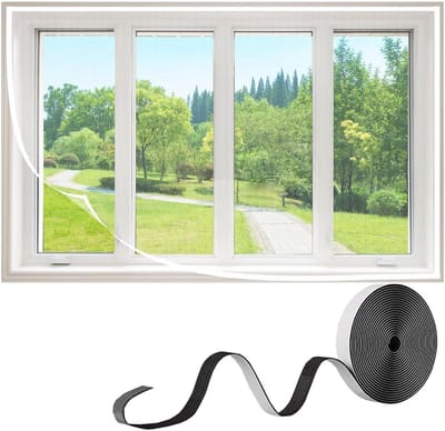 Horren voor ramen - Insectengaas raam - Insecten weren - Zelfklevend klittenband - 140x155cm - Wit