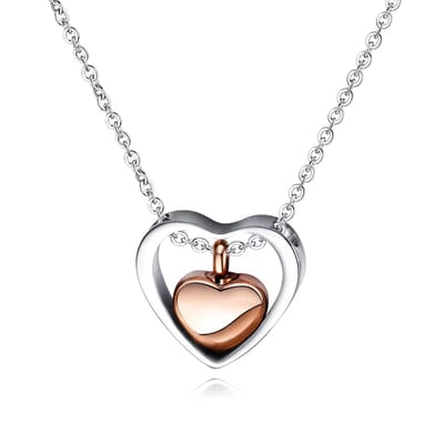 As ketting hart roze goud