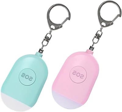 Persoonlijk Alarm - Veiligheids Sirene - Noodsituaties Melden - 130 Decibel Geluid - 2 Stuks - Blauw Roze