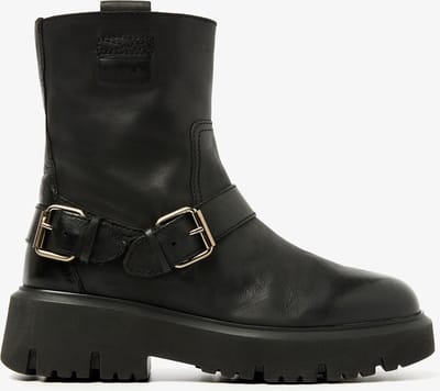 VIA VAI Ziva Jagger Biker boots dames - Zwart - Maat 39