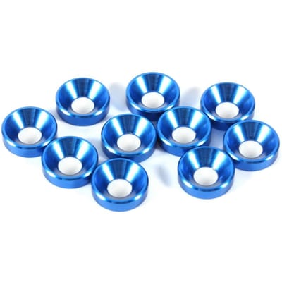 10 stuks M5 geanodiseerde verzonken kop ringen pakking aluminiumlegering koningsblauw
