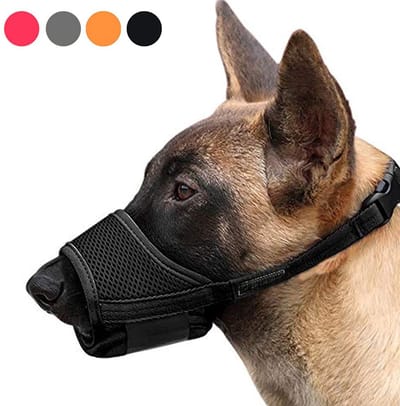 carmdering - Soft Nylon Muilkorf - Hondenmuilkorf - Anti Bijt Halsband - Verstelbare Pasvorm - Ademend Netmateriaal - Zacht Nylon - Comfortabele Voering - Veilig Drinken En Socialiseren - 1 Stuk