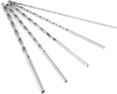 Dailygoods- Spiraalborenset 5 Stuks - Extra Lange Boren - Snelstaal - Diameter 2/3/3,5/4/5 Mm - Stevig Materiaal - Ideaal voor Boorwerkzaamheden - Boorset