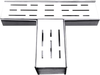 Vloerdrainagesysteem - Afvoergoot Terras - Efficiënte Waterafvoer - Drievoudig Roestvrij Staal - 28 x 2 inch - Zilverkleurig