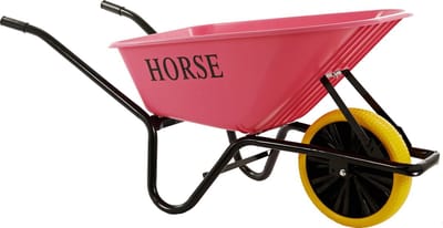 Horse Kruiwagen met antilek band -Gemonteerd geleverd - kruiwagen roze - kruiwagen 100 liter