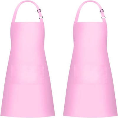 2-Pack Schort met 2 Zakken voor Koken en Keuken, Verstelbaar