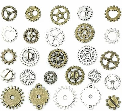 Tijdperk Onderdelen - Steampunk Accessoires - Sieraden Maken - Metaal Diverse Lot - 10 Stuks - Zilver Brons