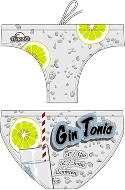 Turbo Gin Tonic Zwemslip Wit 4XL Man