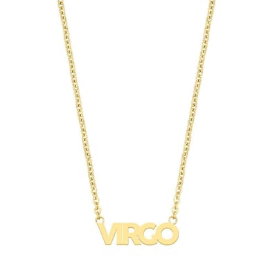 CO88 Collection Zodiac 8CN-26180 Stalen collier - Hanger virgo - 38 + 7 cm - Goudkleurig