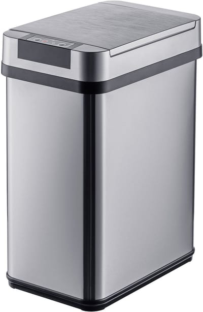 Prullenbak - 12 l - met sensor - zilver