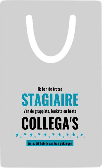 Hacebo® - ik ben de trotste stagiaire van de grappigste, leukste en beste collega's, en ja dit heb ik van hun gekregen metalen boekenlegger - de trotste stagiaire - collega's - werknemers Bladwijzer boekenleggers - 7.6 cm x 5cm