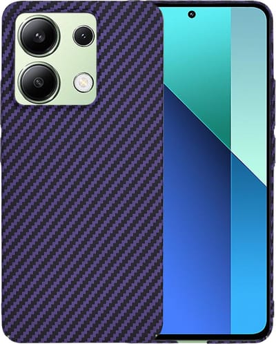 Hoesje geschikt voor Xiaomi Redmi Note 13 4G - Techsuit Carbonite FiberShell Carbon Back Cover - Paars