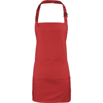 Premier Kleuren 2-in-1 schort / werkkleding (Pack of 2) (Rood)
