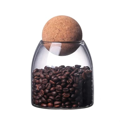Dailygoods- Glazen Pot 500ml - Glazen Pot met Kurk - Voedselopslag - Luchtdichte Deksel - Hoog Borosilicaatglas - Duurzaam en Veilig - Opslagpot