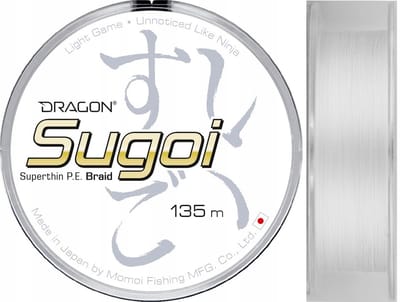 Dragon Sugoi Superthin Vliegvislijn 135m 0.052mm Wit