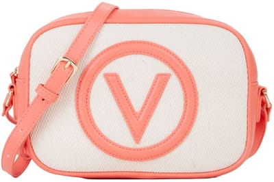 VALENTINO Schoudertas Covent Camera Bag Natur / Coral Koraalrood
