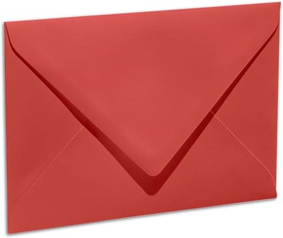 Enveloppen Geribbeld - Papieren Enveloppen - Briefverkeer - Egoutteur Ribbels - DIN B6 178 x 125 mm - Rood