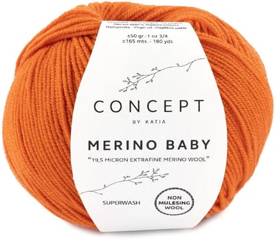 Katia Concept Merino Baby - 49 oranje - Wol Garen