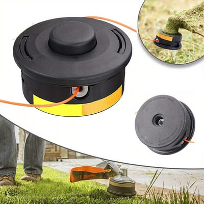 Maaikop Voor Grasmaaier - Snel Laden Rechte as - Nylon Met Grote Capaciteit Automatische Toevoer - 12 cm M10/12 Boring - Zwart