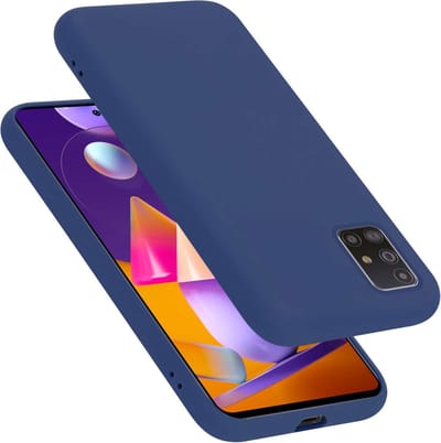 Cadorabo Hoesje geschikt voor Samsung Galaxy M31s in LIQUID BLAUW - Beschermhoes gemaakt van flexibel TPU silicone Case Cover
