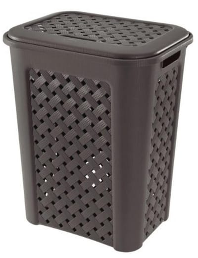 Tontarelli Arianna wasmand, geperforeerd model, kunststof, wengé, 50 liter