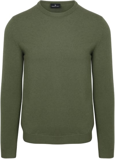 Steppin' Out Trui Merinowol Groen - Maat L - Heren - Pullovers